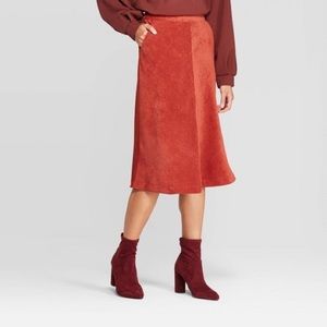 Prologue Mid-Rise Midi A Line Skirt